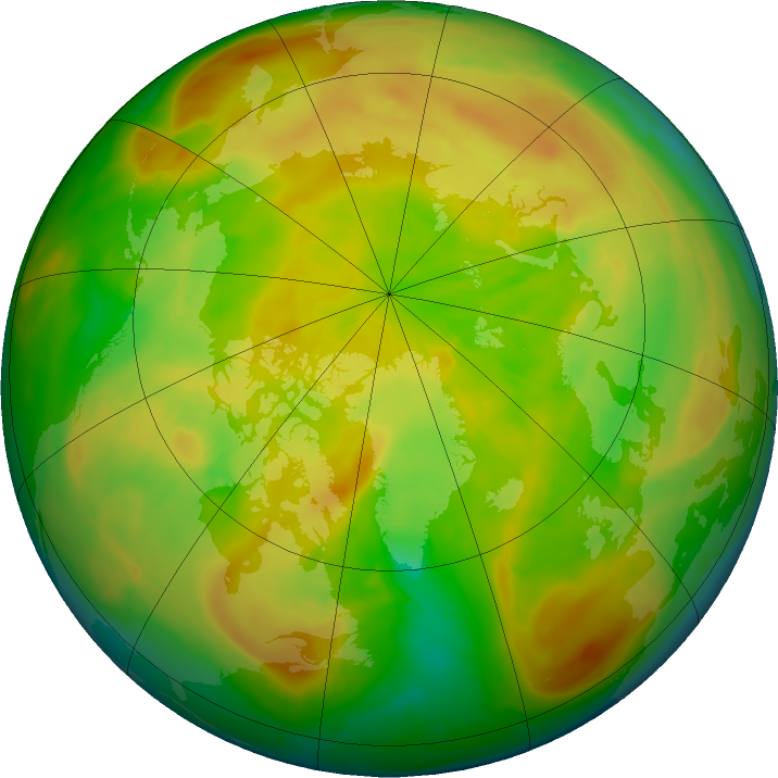 Arctic ozone map for 09 May 2016